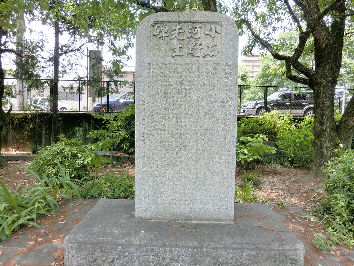 「小石河野（しょうせきこうの）」先生碑